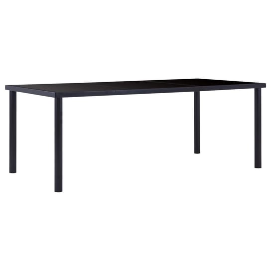 Stół jadalniany, czarny, 200 x 100 x 75 cm, hartowane szkło vidaXL