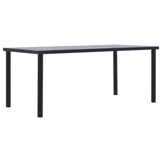 Stół jadalniany, czarny i betonowy szary, 200x100x75 cm, MDF vidaXL
