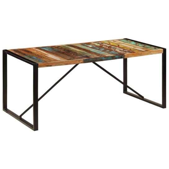 Stół jadalniany drewniany retro, 180x90x75 cm, róż Zakito