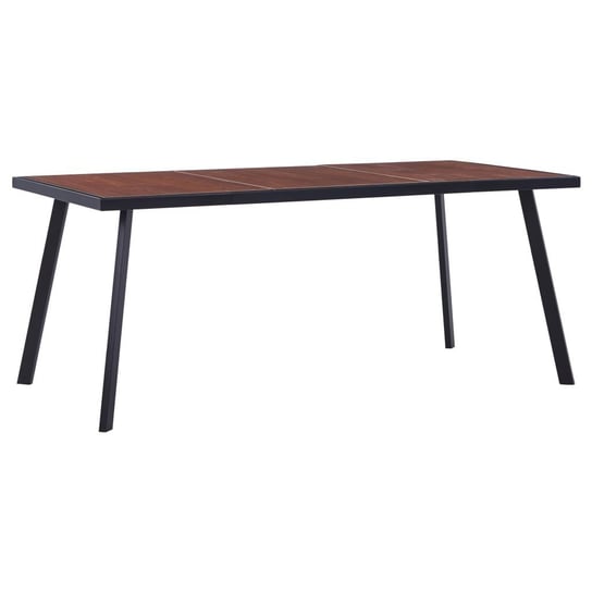Stół jadalniany vidaXL, ciemne drewno i czerń, 180x90x75 cm, MDF vidaXL