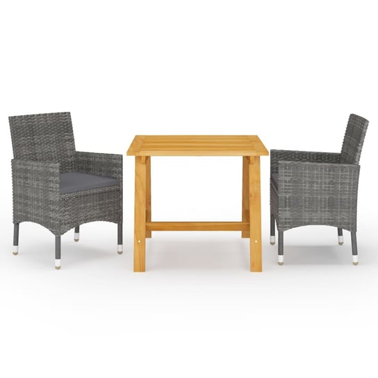 Stół jadalniany z krzesłami ogrodowymi - Akacja/ R Zakito Europe