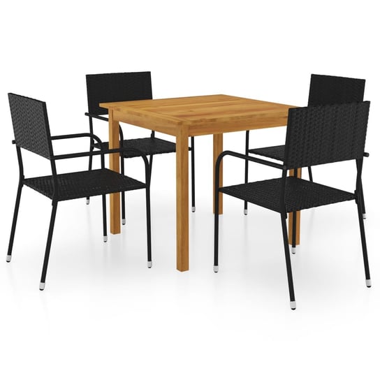 Stół jadalniany z krzesłami ogrodowymi - Akacja, r Zakito Europe