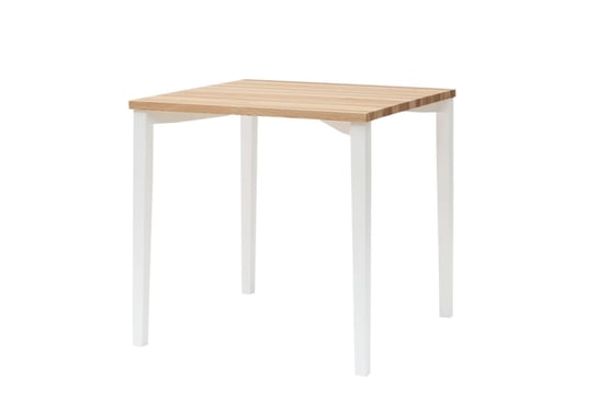 Stół Jesionowy TRIVENTI 80x80cm - Białe Kwadratowe Nogi Ragaba
