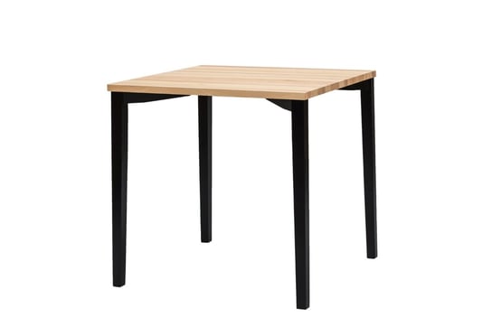 Stół Jesionowy TRIVENTI 80x80cm - Czarne Kwadratowe Nogi Ragaba