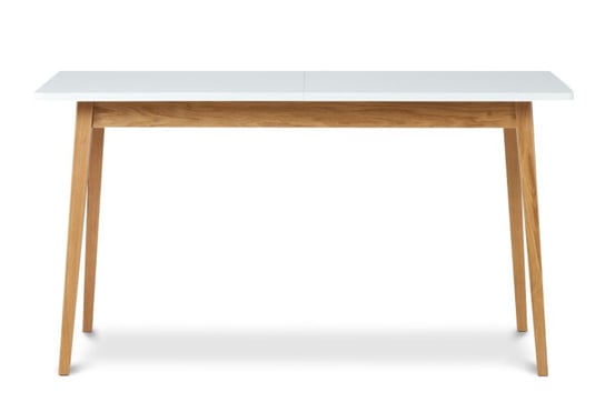 Stół KONSIMO Frisk, biały-dąb naturalny, 180x75x80 cm Konsimo