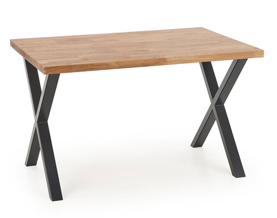 Stół loftowy ELIOR Berkel 3X, brązowo-czarny, 76x78x120 cm Elior