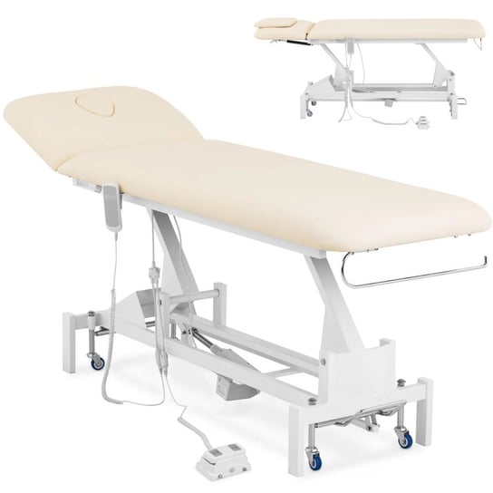Stół łóżko do masażu elektryczne z pilotem LILLE - beżowe Physa