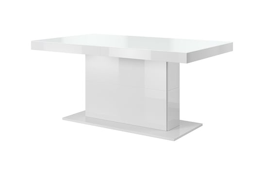Stół na pojedynczej nodze w stylu modern biały połysk TULSA Konsimo Konsimo