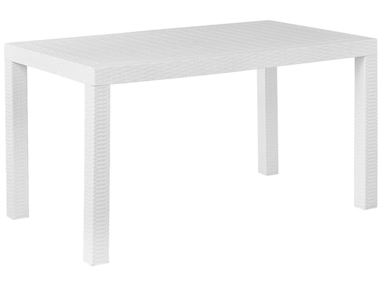 Stół ogrodowy 140 x 80 cm biały FOSSANO Beliani