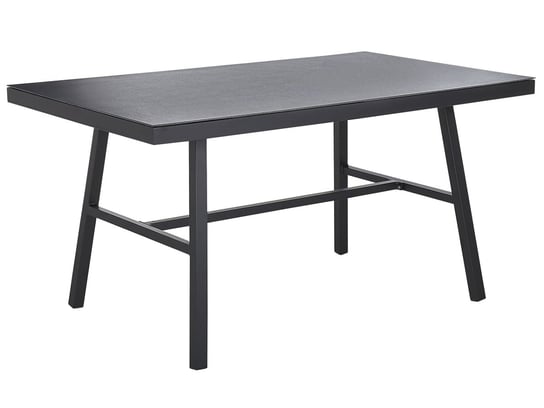 Stół ogrodowy, 150x90 cm , Canetto, czarna Beliani