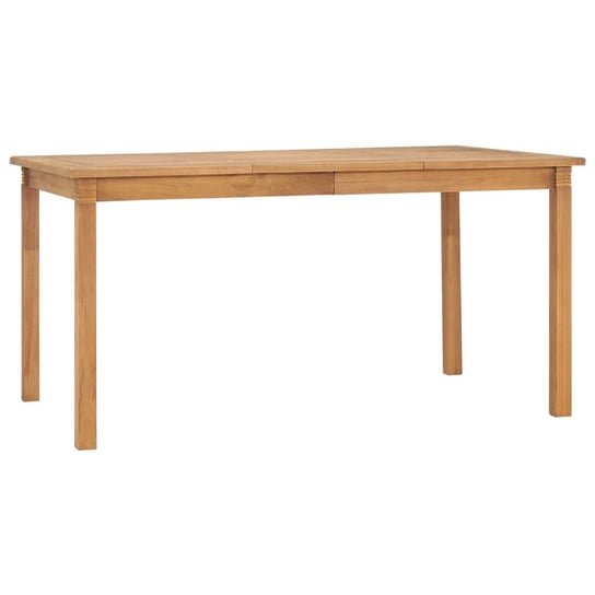 Stół ogrodowy, 150x90x75 cm, lite drewno tekowe vidaXL