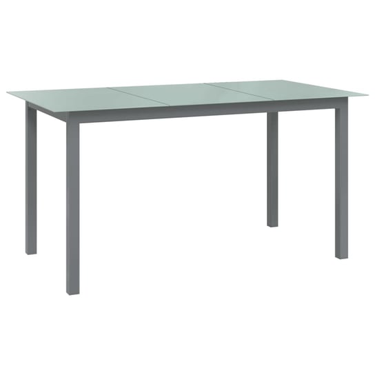 Stół ogrodowy aluminiowy 150x90x74 cm jasnoszary / AAALOE Inna marka