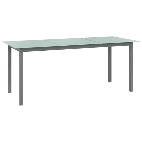 Stół ogrodowy aluminiowy jasnoszary 190x90x74 cm / AAALOE Inna marka