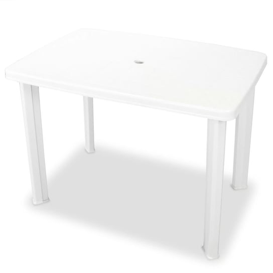 Stół ogrodowy, biały, 101 x 68 x 72 cm, plastikowy vidaXL