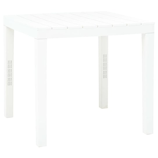 Stół ogrodowy, biały, 78 x 78 x 72 cm, plastikowy vidaXL