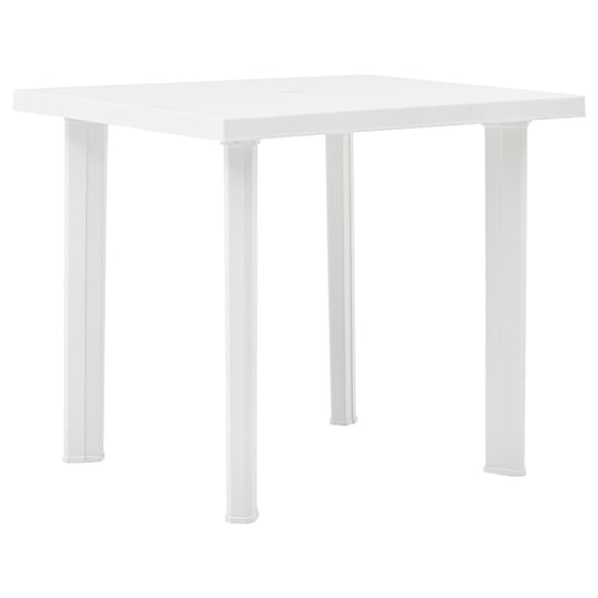 Stół ogrodowy, biały, 80 x 75 x 72 cm, plastikowy vidaXL