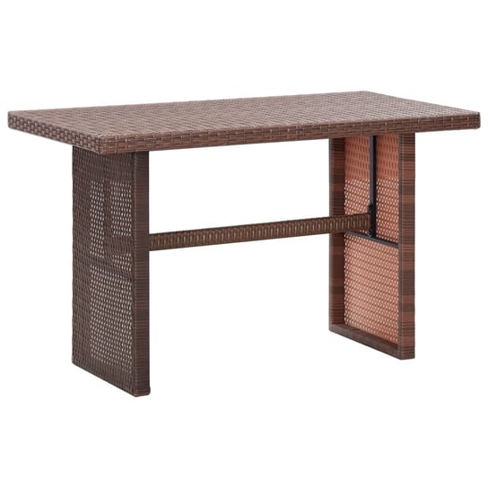 Stół ogrodowy, brązowy, 110x60x67 cm, polirattanowy vidaXL