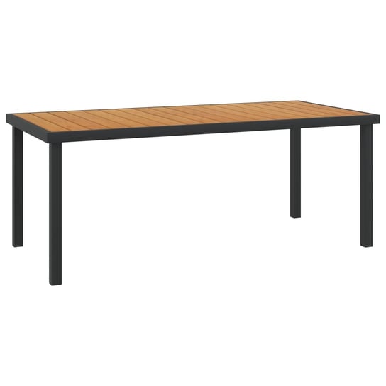 Stół ogrodowy, brązowy, 190x90x74,5 cm, aluminium i WPC vidaXL