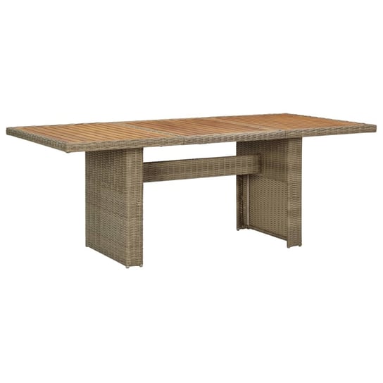 Stół ogrodowy, brązowy, 200x100x74 cm, rattan PE vidaXL