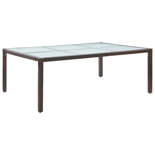 Stół ogrodowy, brązowy, 200x150x74 cm, polirattan vidaXL