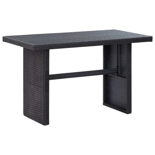 Stół ogrodowy, czarny, 110x60x67 cm, polirattanowy vidaXL