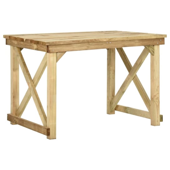 Stół ogrodowy drewniany, 110x79x75 cm, zielony / AAALOE Inna marka