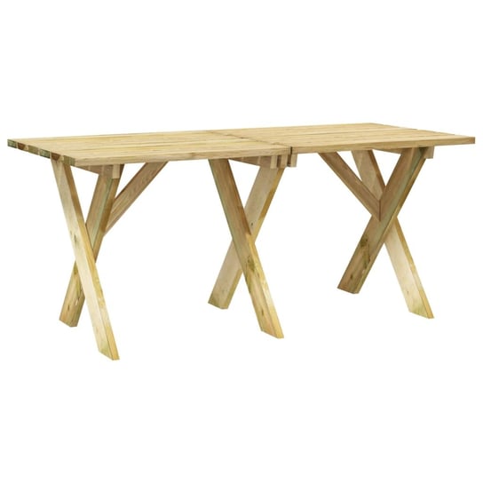 Stół ogrodowy drewniany 160x73x70cm impregnowany z Zakito Europe