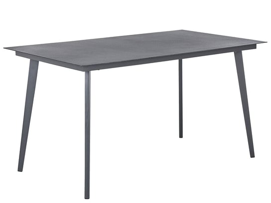 Stół ogrodowy metalowy 140 x 80 cm szary MILETO Beliani