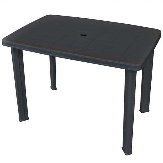 Stół ogrodowy plastikowy, 101x68x72 cm, antracytow / AAALOE Inna marka