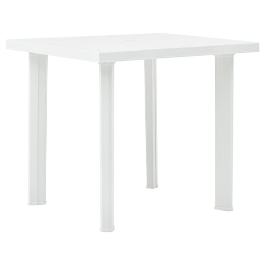 Stół ogrodowy plastikowy 80x75x72 cm, biały / AAALOE Inna marka