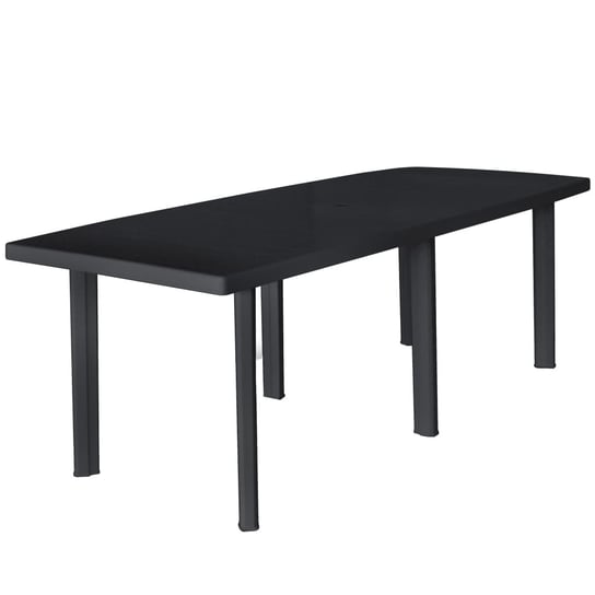 Stół ogrodowy plastikowy antracyt 216x90x72 cm / AAALOE Inna marka