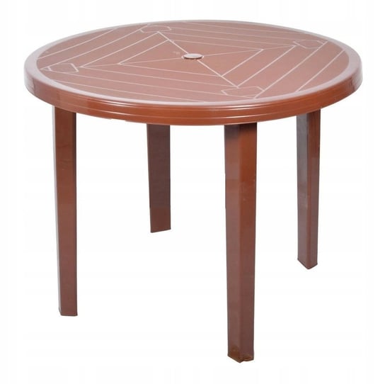 Stół ogrodowy plastikowy brązowy Opal 90 cm OŁER