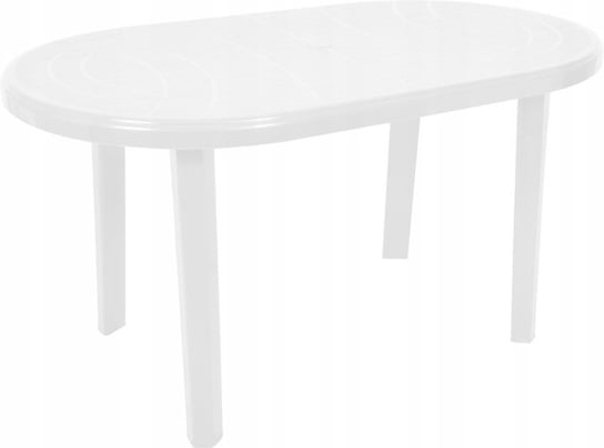Stół ogrodowy plastikowy owalny biały 135x80 cm OŁER
