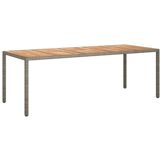 Stół ogrodowy polirattan 250x100x75 cm, szary / AAALOE Inna marka