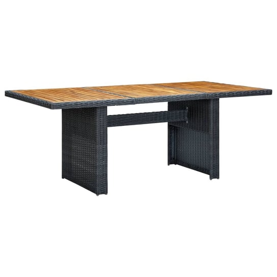 Stół ogrodowy polirattanowy 200x100x74 cm, ciemnos / AAALOE Inna marka