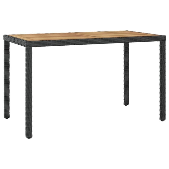 Stół ogrodowy rattanowy czarno-brązowy 123x60x74 c / AAALOE Inna marka