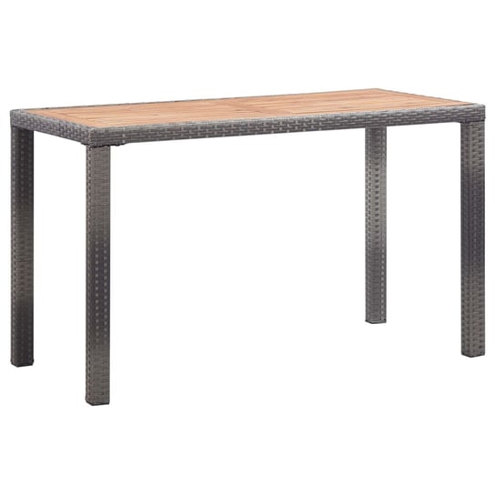 Stół ogrodowy rattanowy PE, 123x60x74 cm, antracyt / AAALOE Inna marka