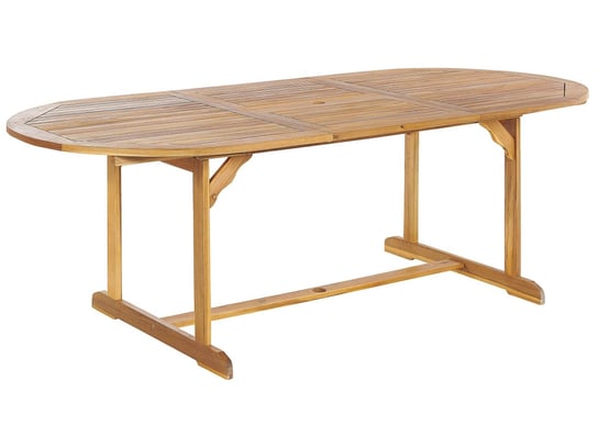 Stół ogrodowy rozkładany BELIANI Maui, drewniany, 160/220x100 cm Beliani