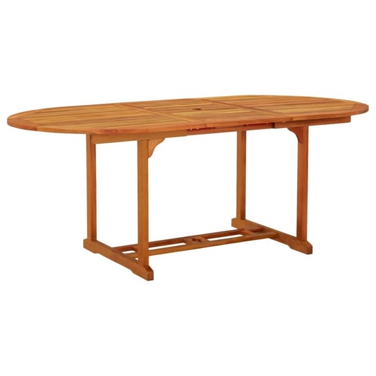 Stół ogrodowy rozkładany z litego drewna eukaliptu Inna marka