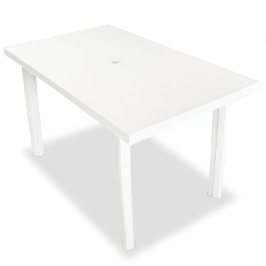 Stół ogrodowy VIDAXL, biały, 126x76x72 cm vidaXL