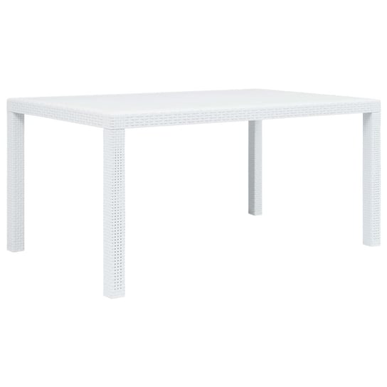 Stół ogrodowy VidaXL, biały, 150x90x72 cm vidaXL