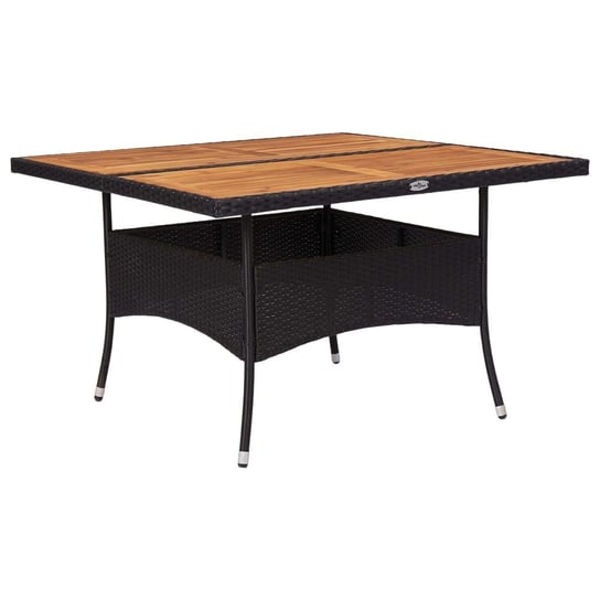 Stół ogrodowy VIDAXL, czarny, 120x120x75 cm vidaXL