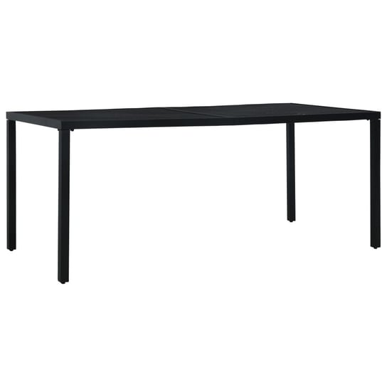 Stół ogrodowy vidaXL, czarny, 180 x 83 x 72 cm, stalowy vidaXL