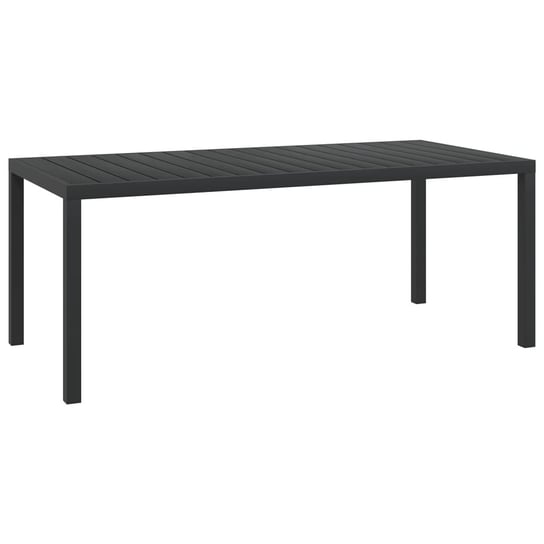 Stół ogrodowy VIDAXL, czarny, 185x90x74 cm vidaXL