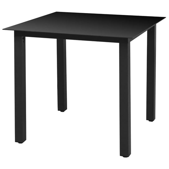Stół ogrodowy vidaXL, czarny, 80x80x74 cm vidaXL