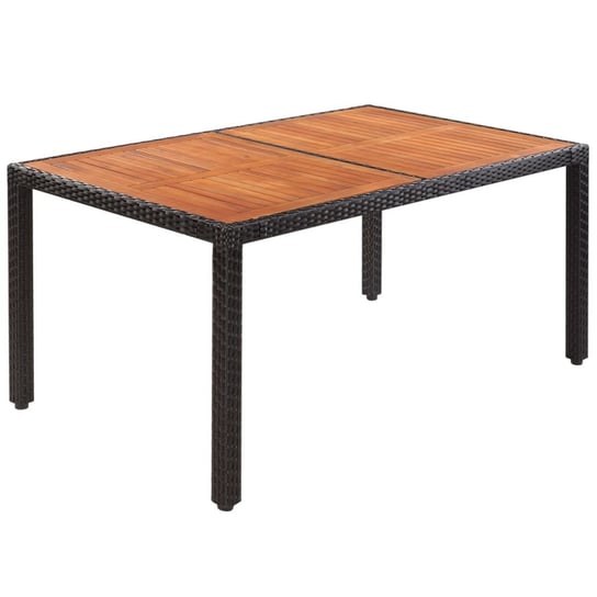 Stół ogrodowy vidaXL, drewniany, brązowy, 150x90x75 cm vidaXL