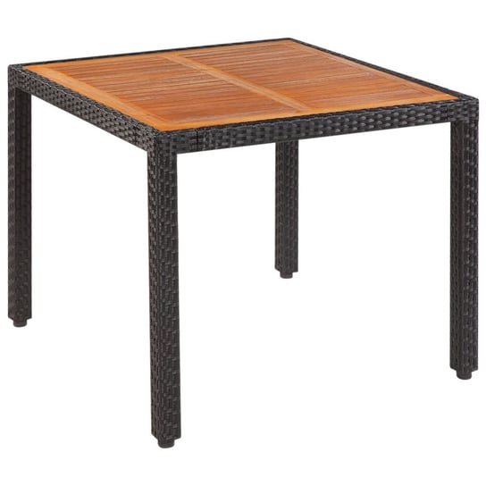 Stół ogrodowy vidaXL, drewniany, czarny, 90x 90x75 cm vidaXL