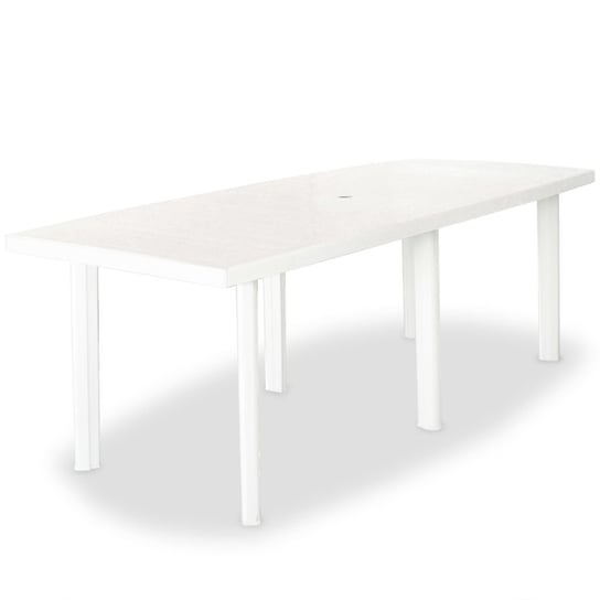 Stół ogrodowy VIDAXL, plastikowy, biały, 210x96x72 cm vidaXL