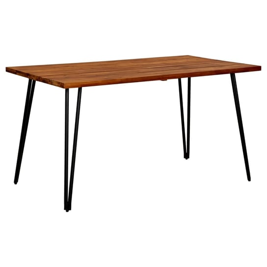 Stół ogrodowy z nogami hairpin, 140x80x75 cm, drewno akacjowe vidaXL