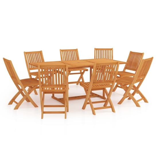Stół ogrodowy z zestawem 8 krzeseł tekowych, 180x9 Zakito Europe